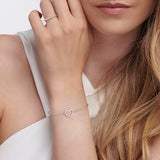 THEA - Lab Diamond Pavé Heart Bracelet 18k Rose Gold Bracelet Lily Arkwright
