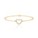 THEA - Lab Diamond Pavé Heart Bracelet 18k Yellow Gold Bracelet Lily Arkwright