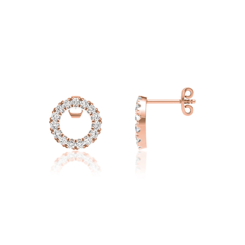 TIA - Circle of Life Lab Diamond Earrings 18k Rose Gold Earrings Lily Arkwright