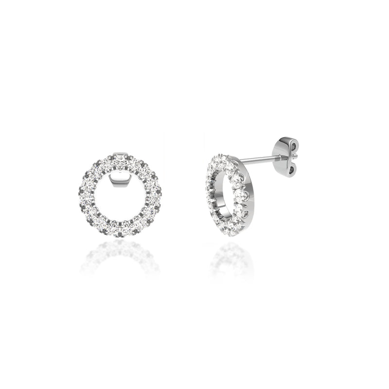 TIA - Circle of Life Lab Diamond Earrings 18k White Gold Earrings Lily Arkwright