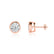 TYME - Bezel Edge Moissanite Earrings 18k Rose Gold Earrings Lily Arkwright