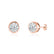 TYME - Bezel Edge Moissanite Earrings 18k Rose Gold Earrings Lily Arkwright