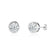 TYME - Bezel Edge Moissanite Earrings 18k White Gold Earrings Lily Arkwright