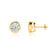 TYME - Bezel Edge Moissanite Earrings 18k Yellow Gold Earrings Lily Arkwright