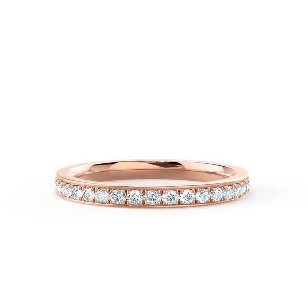 HARPER - Diamond Channel Set 18k Rose Gold Eternity Band Eternity Lily Arkwright