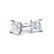 VALENTIA - Princess Lab Diamond 950 Platinum Stud Earrings Earrings Lily Arkwright