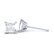 VALENTIA - Princess Moissanite 950 Platinum Stud Earrings Earrings Lily Arkwright