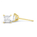 VALENTIA - Princess Moissanite 18k Yellow Gold Stud Earrings Earrings Lily Arkwright