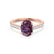 VIOLA - Chatham® Alexandrite Oval & Diamond 18k Rose Gold Shoulder Set Ring Engagement Ring Lily Arkwright