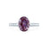 VIOLA - Chatham® Alexandrite Oval & Diamond 950 Platinum Gold Shoulder Set Ring Engagement Ring Lily Arkwright