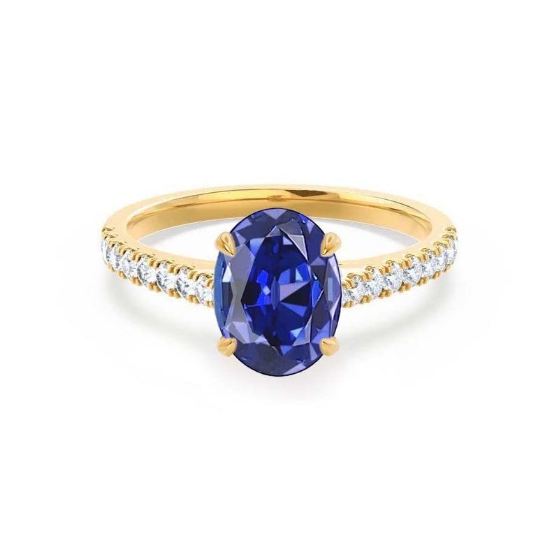 Blue Sapphire Flower Ring in 18ct White Gold | Avanti Jewellers Ashbourne