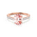 VIOLA - Chatham® Champagne True Sapphire Oval & Diamond 18k Rose Gold Shoulder Set Ring Engagement Ring Lily Arkwright