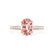 VIOLA - Chatham® Champagne True Sapphire Oval & Diamond 18k Rose Gold Shoulder Set Ring Engagement Ring Lily Arkwright