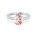 VIOLA - Chatham® Champagne True Sapphire Oval & Diamond 18k White Gold Shoulder Set Ring Engagement Ring Lily Arkwright