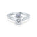 VIOLA - Outlet 1.5ct/ 8x6mm Oval Moissanite & Diamond 18k White Gold Shoulder Set Ring Engagement Ring Lily Arkwright