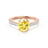 VIOLA - Chatham® Yellow Sapphire Oval  & Diamond 18k Rose Gold Shoulder Set Ring Engagement Ring Lily Arkwright