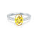 VIOLA - Chatham® Yellow Sapphire Oval  & Diamond 950 Platinum Shoulder Set Ring Engagement Ring Lily Arkwright