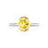 VIOLA - Chatham® Yellow Sapphire Oval  & Diamond 950 Platinum Shoulder Set Ring