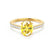 VIOLA - Chatham® Yellow Sapphire Oval  & Diamond 18k Yellow Gold Shoulder Set Ring Engagement Ring Lily Arkwright