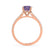 VIOLA - Chatham® Alexandrite Oval & Diamond 18k Rose Gold Shoulder Set Ring Engagement Ring Lily Arkwright
