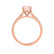 VIOLA - Chatham® Champagne True Sapphire Oval & Diamond 18k Rose Gold Shoulder Set Ring Engagement Ring Lily Arkwright
