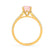 VIOLA - Chatham® Champagne True Sapphire Oval & Diamond 18k Yellow Gold Shoulder Set Ring Engagement Ring Lily Arkwright