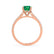 Viola oval cut chatham emerald lab diamond engagement ring 18k rose gold classic pave setting Lily Arkwright 