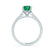 VIOLA - Chatham® Emerald Oval & Diamond 18k White Gold Shoulder Set Ring Engagement Ring Lily Arkwright