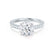 VIOLA - Round Natural Diamond 18k White Gold Shoulder Set Engagement Ring Lily Arkwright