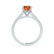 VIOLA - Chatham® Padparadscha Oval & Diamond 950 Platinum Shoulder Set Ring Engagement Ring Lily Arkwright