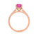 VIOLA - Chatham® Pink Sapphire Oval & Diamond 18k Rose Gold Shoulder Set Ring Engagement Ring Lily Arkwright