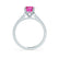 VIOLA - Chatham® Pink Sapphire Oval & Diamond 950 Platinum Shoulder Set Ring Engagement Ring Lily Arkwright