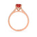 VIOLA - Chatham® Ruby Oval & Diamond 18k Rose Gold Shoulder Set Ring Engagement Ring Lily Arkwright