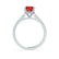 Viola oval cut chatham ruby lab diamond engagement ring 950 platinum classic pave setting Lily Arkwright 