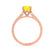 VIOLA - Chatham® Yellow Sapphire Oval  & Diamond 18k Rose Gold Shoulder Set Ring Engagement Ring Lily Arkwright