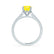 VIOLA - Chatham® Yellow Sapphire Oval  & Diamond 950 Platinum Shoulder Set Ring Engagement Ring Lily Arkwright