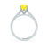 VIOLA - Chatham® Yellow Sapphire Oval  & Diamond 18k White Gold Shoulder Set Ring