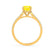 VIOLA - Chatham® Yellow Sapphire Oval  & Diamond 18k Yellow Gold Shoulder Set Ring Engagement Ring Lily Arkwright
