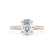 VIOLA - Oval Moissanite & Diamond 18k Rose Gold Shoulder Set Ring Engagement Ring Lily Arkwright