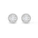 VOGUE - Round Moissanite & Diamond 950 Platinum Halo Earrings Earrings Lily Arkwright