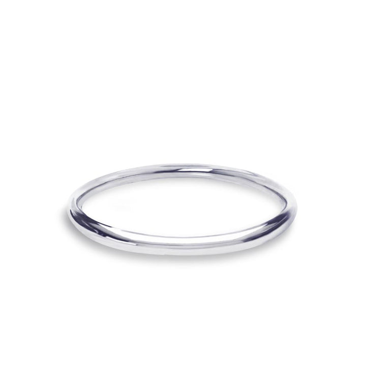 - Petite Plain Wedding Ring 18k White Gold