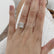 ESME - Radiant Moissanite & Diamond 18k Rose Gold Halo Rings