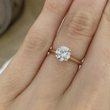 GRACE - Outlet 0.35ct Round Moissanite 18k Rose Gold Solitaire Ring