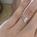 SLOANE - Pear Moissanite 18k White Gold Solitaire Ring