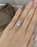 COCO - Oval Moissanite & Diamond 18k Yellow Gold Petite Hidden Halo Triple Pavé Shoulder Set Ring