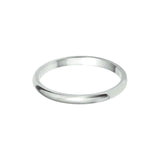 Plain Wedding Band Heavy D Profile 18k White Gold Wedding Bands Lily Arkwright