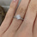 VICTORIA - Round Moissanite & Diamond 18k Yellow Gold Shoulder Set Ring