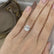 COCO - Oval Lab Diamond 18k White Gold Petite Hidden Halo Triple Pavé Shoulder Set