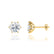 ELOISE - Round Lab Diamond 18k Yellow Gold Lotus Leaf Stud Earrings Earrings Lily Arkwright