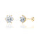 ELOISE - Round Moissanite 18k Rose Gold Lotus Leaf Stud Earrings Earrings Lily Arkwright